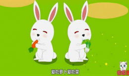 小白兔吃萝卜视频,小白兔的快乐萝卜时光